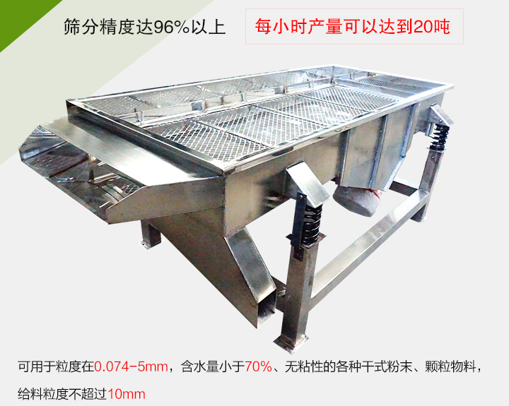 糧食篩分機各種干式粉末、顆粒物料，給料粒度不超過10mm